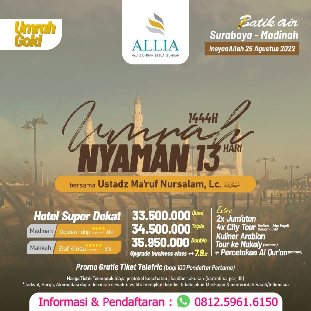 Promo Paket Umroh 13 Hari 2022